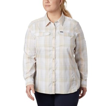 Columbia Overhemd Dames, Silver Ridge Lite Plaid Long Sleeve Plus Size Khaki Gekleurd, 70INDWJKO